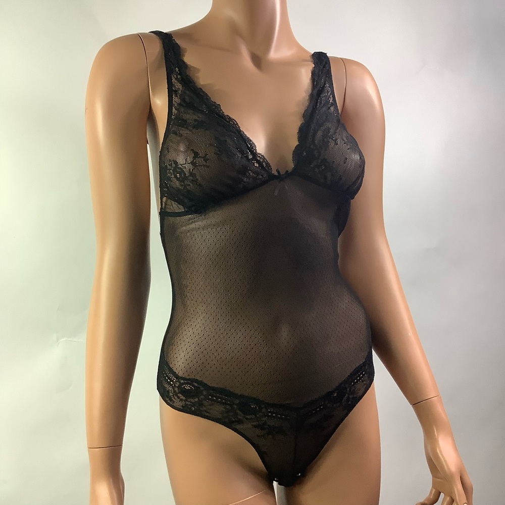 Cosabella bodysuit /teddy black lace size Small